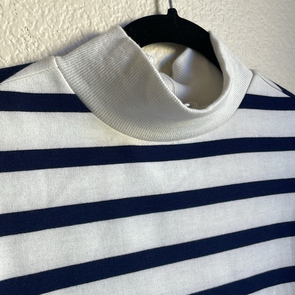 Classic POPSUGAR stripe faux turtle neck sweater - Picture 2 of 4